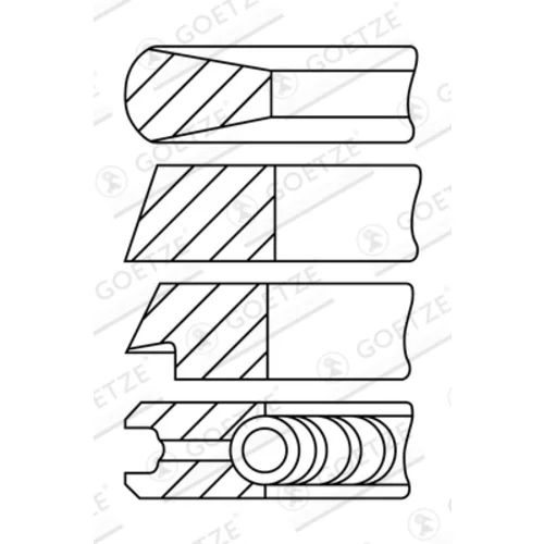 Sada piestnych krúžkov GOETZE ENGINE 08-181000-10 - obr. 1