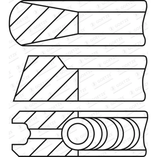 Sada piestnych krúžkov GOETZE ENGINE 08-447600-00 - obr. 1