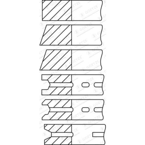 Sada piestnych krúžkov GOETZE ENGINE 08-525300-00 - obr. 1