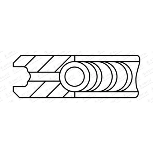 Piestny krúžok 2.5mm 231LKZ CK P F14 (GOETZE ENGINE)