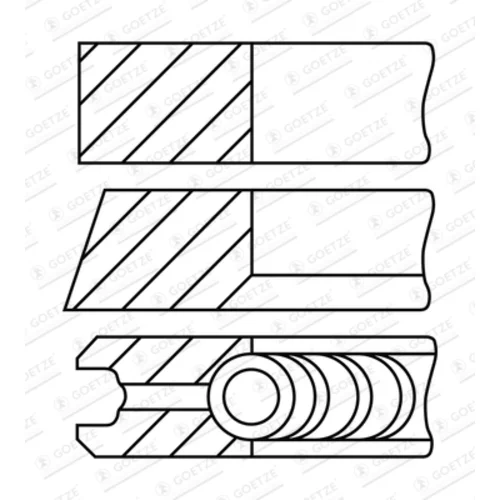 Sada piestnych krúžkov GOETZE ENGINE 08-433100-00