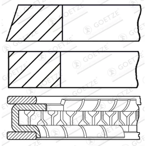 Sada piestnych krúžkov GOETZE ENGINE 08-443900-00