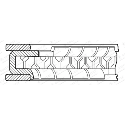 Piestny krúžok GOETZE ENGINE 2.0mm 712 PVD P ST