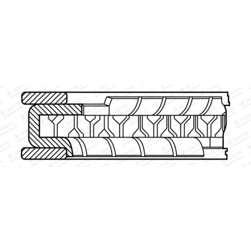 Piestny krúžok GOETZE ENGINE 2.8mm 712 CR ST