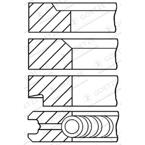 Sada piestnych krúžkov GOETZE ENGINE 08-347100-10