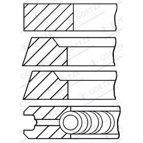 Sada piestnych krúžkov GOETZE ENGINE 08-348400-10