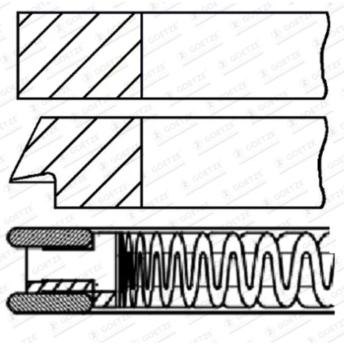 Sada piestnych krúžkov GOETZE ENGINE 08-424300-00
