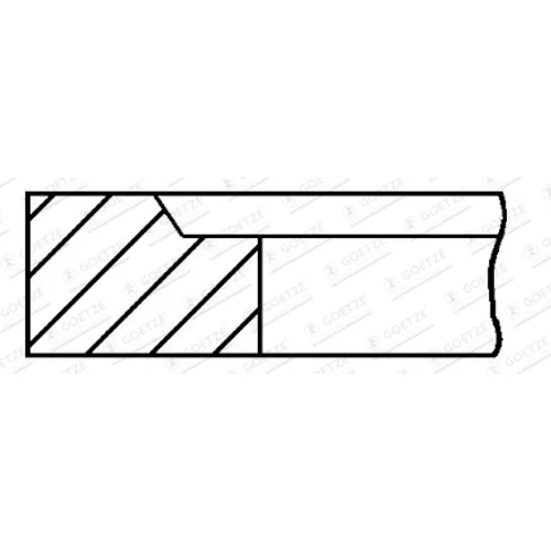 Piestny krúžok GOETZE ENGINE 2.5mm 001IW MO P KV1