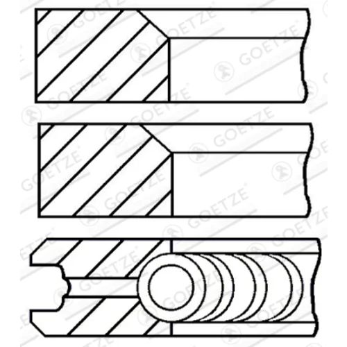 Sada piestnych krúžkov GOETZE ENGINE 08-170700-10