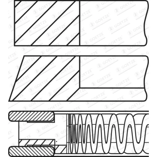 Sada piestnych krúžkov GOETZE ENGINE 08-448700-00 - obr. 1