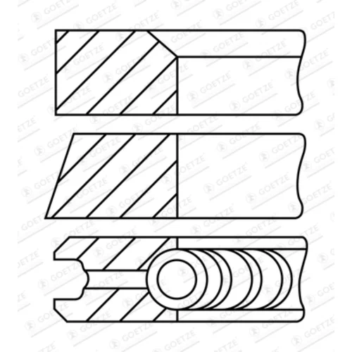 Sada piestnych krúžkov GOETZE ENGINE 08-450700-00