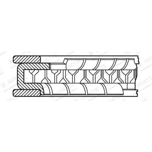 Piestny krúžok GOETZE ENGINE 2.00mm 712 NT ST