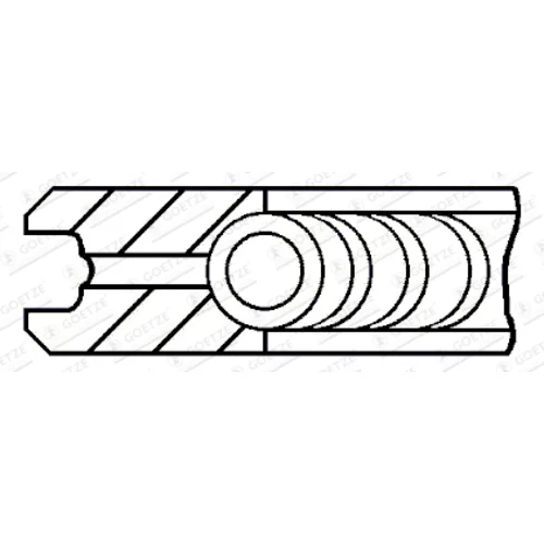 Piestny krúžok GOETZE ENGINE 4.0mm 231 CR GOE13