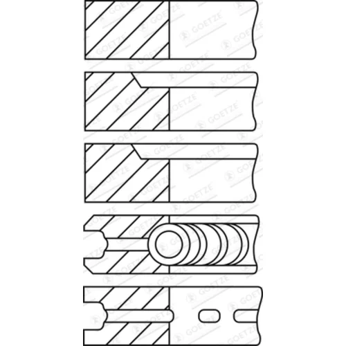 Sada piestnych krúžkov GOETZE ENGINE 08-130209-00 - obr. 1