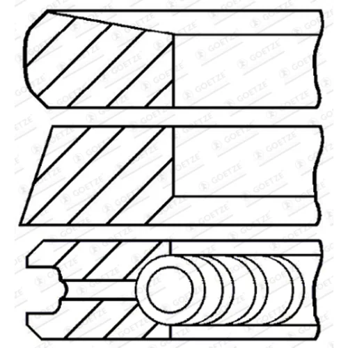 Sada piestnych krúžkov GOETZE ENGINE 08-424900-00
