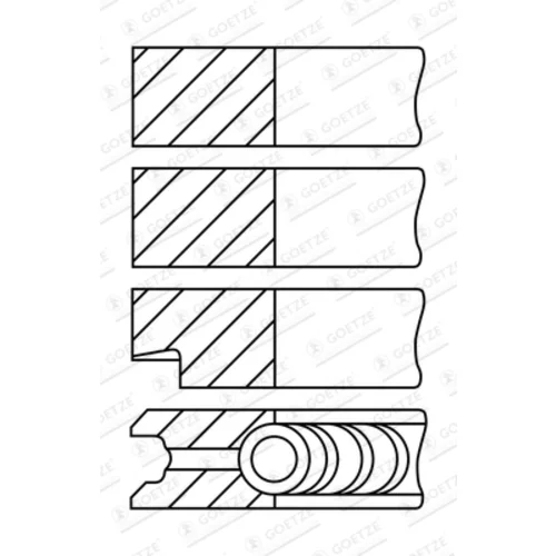Sada piestnych krúžkov GOETZE ENGINE 08-527606-00