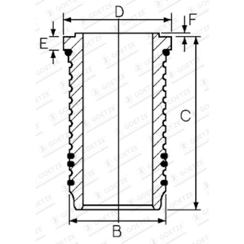 Vložka valcov GOETZE ENGINE 15-676420-00