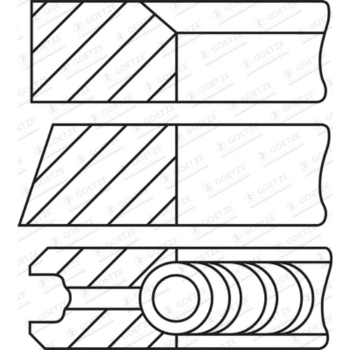 Sada piestnych krúžkov GOETZE ENGINE 08-450700-00 - obr. 1