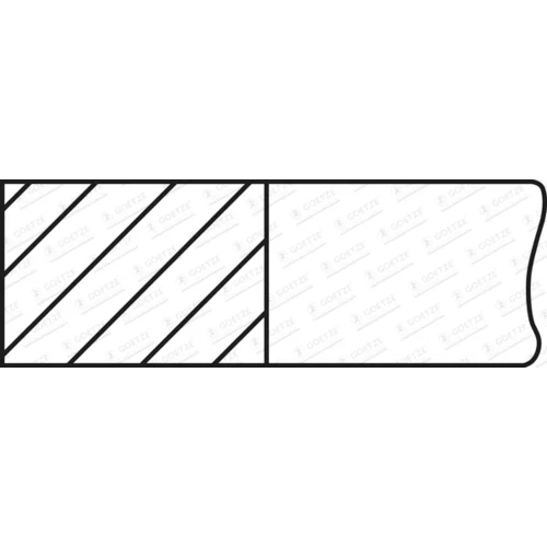 Piestny krúžok GOETZE ENGINE 1.2mm 001 DLC2 NT ST - obr. 1