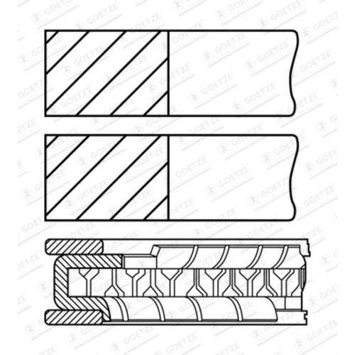 Sada piestnych krúžkov GOETZE ENGINE 08-107400-00