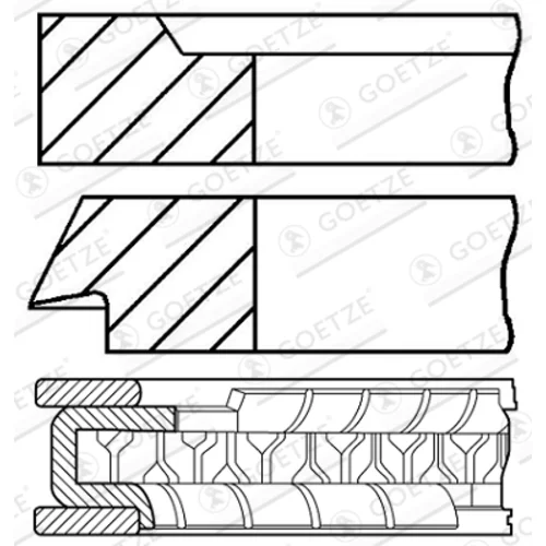 Sada piestnych krúžkov GOETZE ENGINE 08-406300-10
