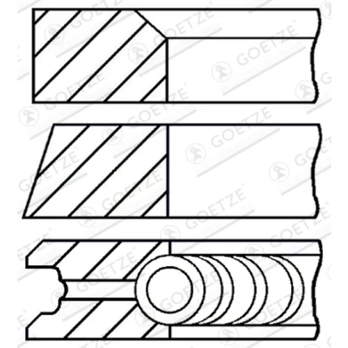 Sada piestnych krúžkov GOETZE ENGINE 08-527500-00