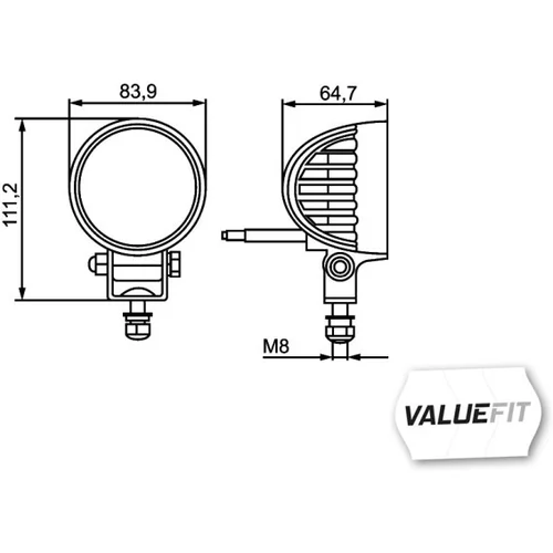 Pracovný svetlomet HELLA 1G0 357 000-001 - obr. 2