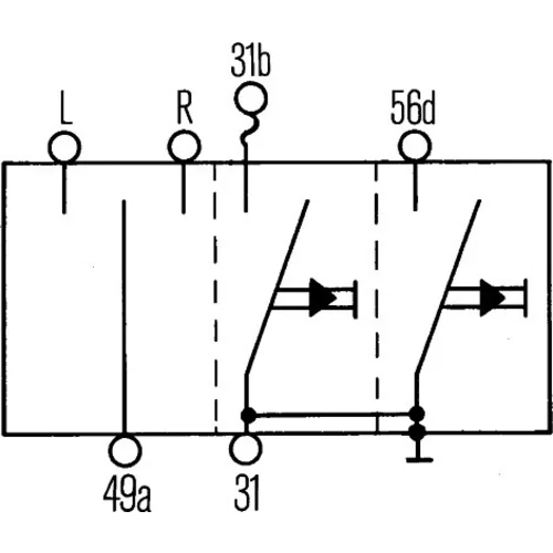 Vypínač smeroviek 6BA 001 539-001 /HELLA/ - obr. 2