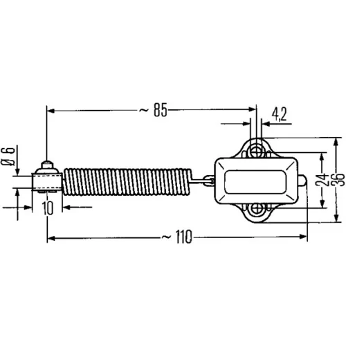 Spínač brzdového svetla HELLA 6DD 001 551-011 - obr. 1