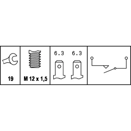 Spínač cúvacích svetiel HELLA 6ZF 004 846-001 - obr. 1