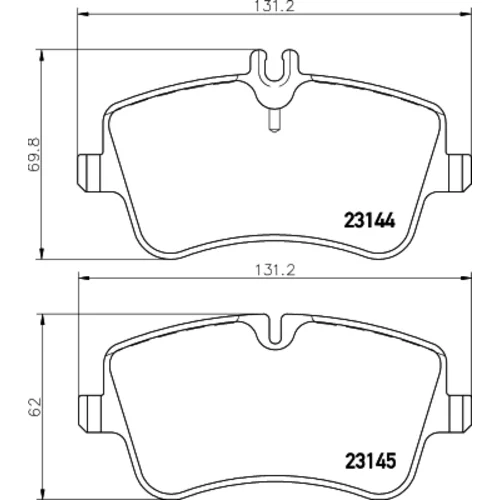 Sada brzdových platničiek kotúčovej brzdy HELLA 8DB 355 018-351