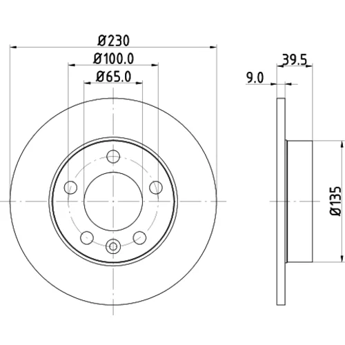 Brzdový kotúč HELLA 8DD 355 105-411 - obr. 3