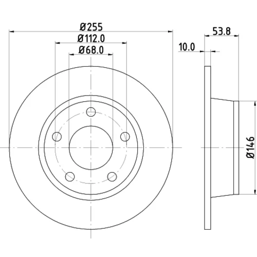 Brzdový kotúč 8DD 355 107-351 /HELLA/ - obr. 3