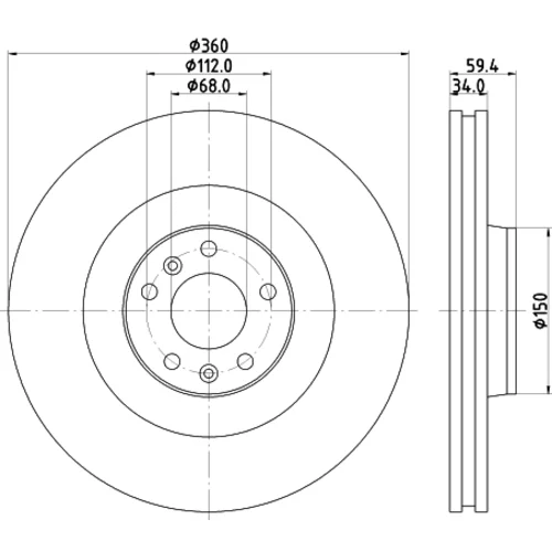 Brzdový kotúč 8DD 355 109-851 /HELLA/ - obr. 3