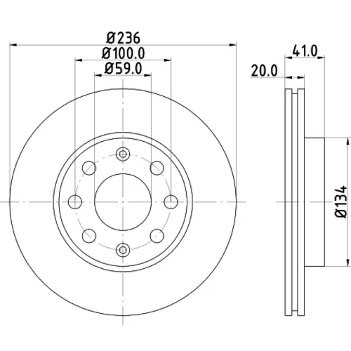 Brzdový kotúč 8DD 355 111-341 /HELLA/ - obr. 3