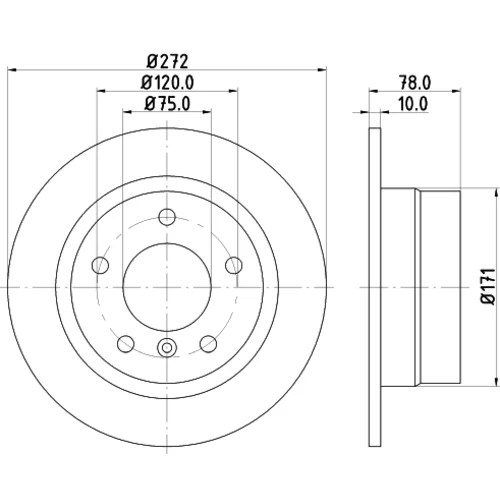 Brzdový kotúč 8DD 355 127-171 /HELLA/ - obr. 3