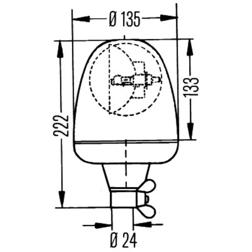 Výstražný otočný maják HELLA 2RL 006 846-001 - obr. 2