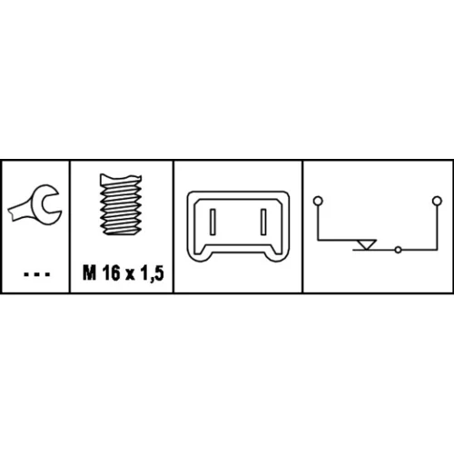 Spínač brzdových svetiel 6DD 008 622-081 /HELLA/ - obr. 1