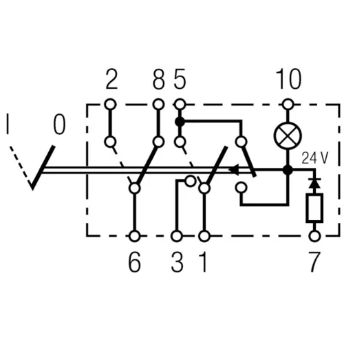 Vypínač výstražných smeroviek 6HH 004 570-477 /HELLA/ - obr. 1