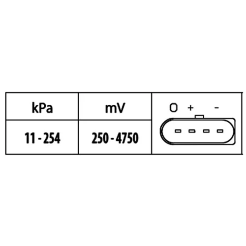 Snímač plniaceho tlaku 6PP 009 400-551 /HELLA/ - obr. 1