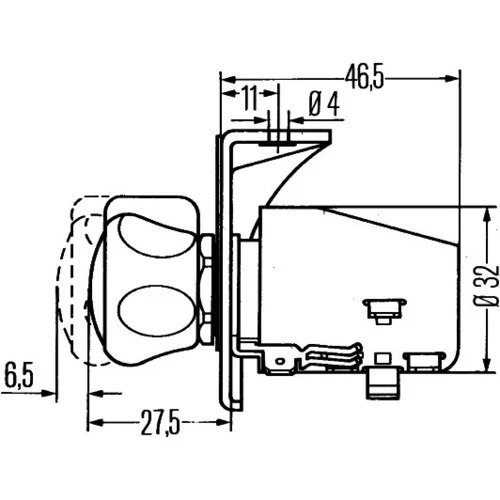 Spínač HELLA 6ZE 001 759-071 - obr. 1