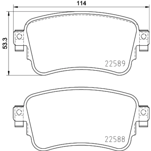 Sada brzdových platničiek kotúčovej brzdy HELLA 8DB 355 037-681