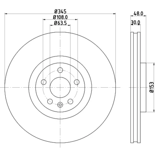 Brzdový kotúč 8DD 355 126-371 /HELLA/ - obr. 3