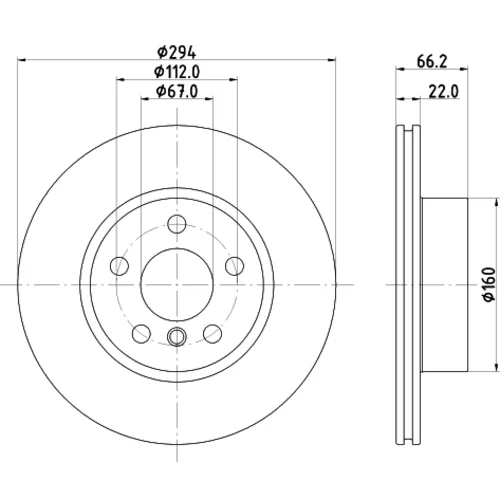 Brzdový kotúč 8DD 355 133-821 /HELLA/ - obr. 3