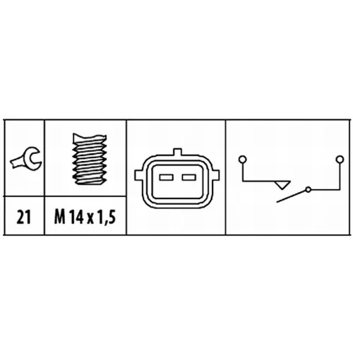 Spínač cúvacích svetiel HELLA 6ZF 181 612-051 - obr. 1