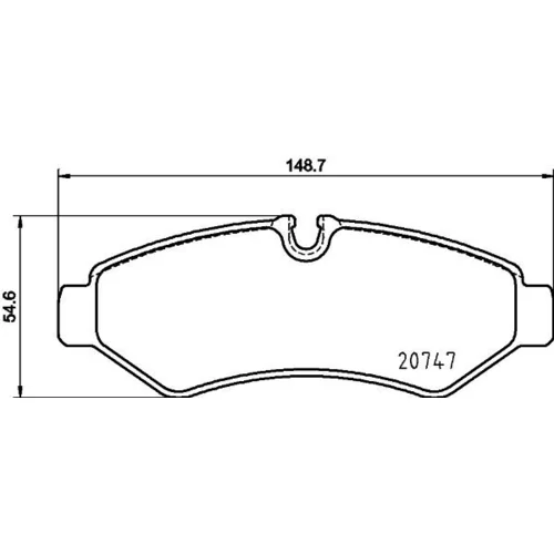Sada brzdových platničiek kotúčovej brzdy 8DB 355 036-861 /HELLA/ - obr. 3