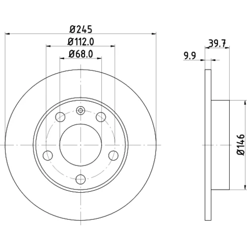 Brzdový kotúč 8DD 355 107-541 /HELLA/ - obr. 3