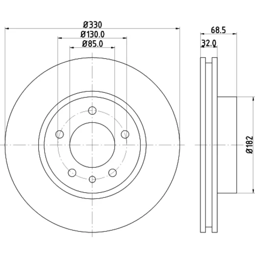 Brzdový kotúč 8DD 355 109-721 /HELLA/ - obr. 3