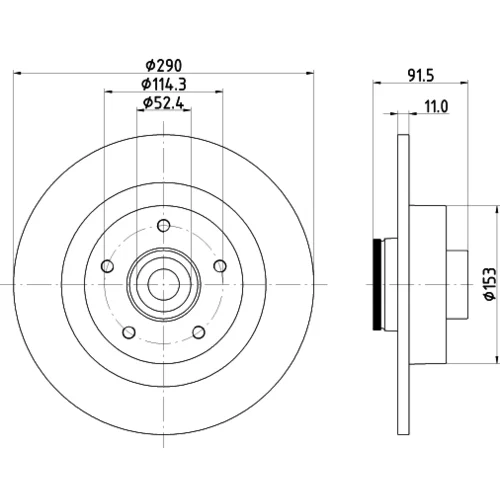 Brzdový kotúč 8DD 355 133-241 /HELLA/ - obr. 3