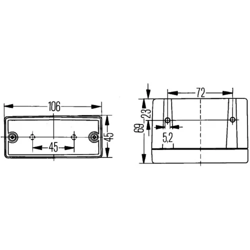 Cúvacie svetlo HELLA 2ZR 006 609-087 - obr. 1